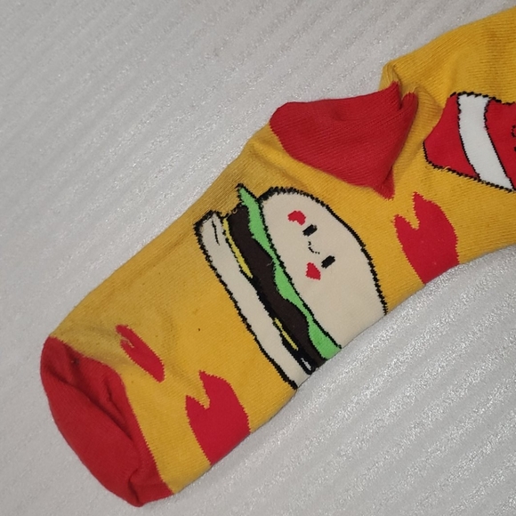 Burger n fries socks NWOT - Picture 4 of 4